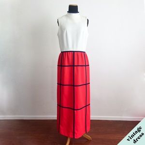 VINTAGE 60's Saks Fifth Ave Sleeveless Maxi Dress